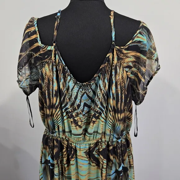 🐢 City Chic Size XL Super Palm Maxi Dress XL Great Condition- Like New
