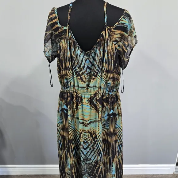🐢 City Chic Size XL Super Palm Maxi Dress XL Great Condition- Like New