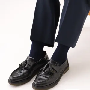 022140070 Silk Fine Ribbed Mid-Calf Socks