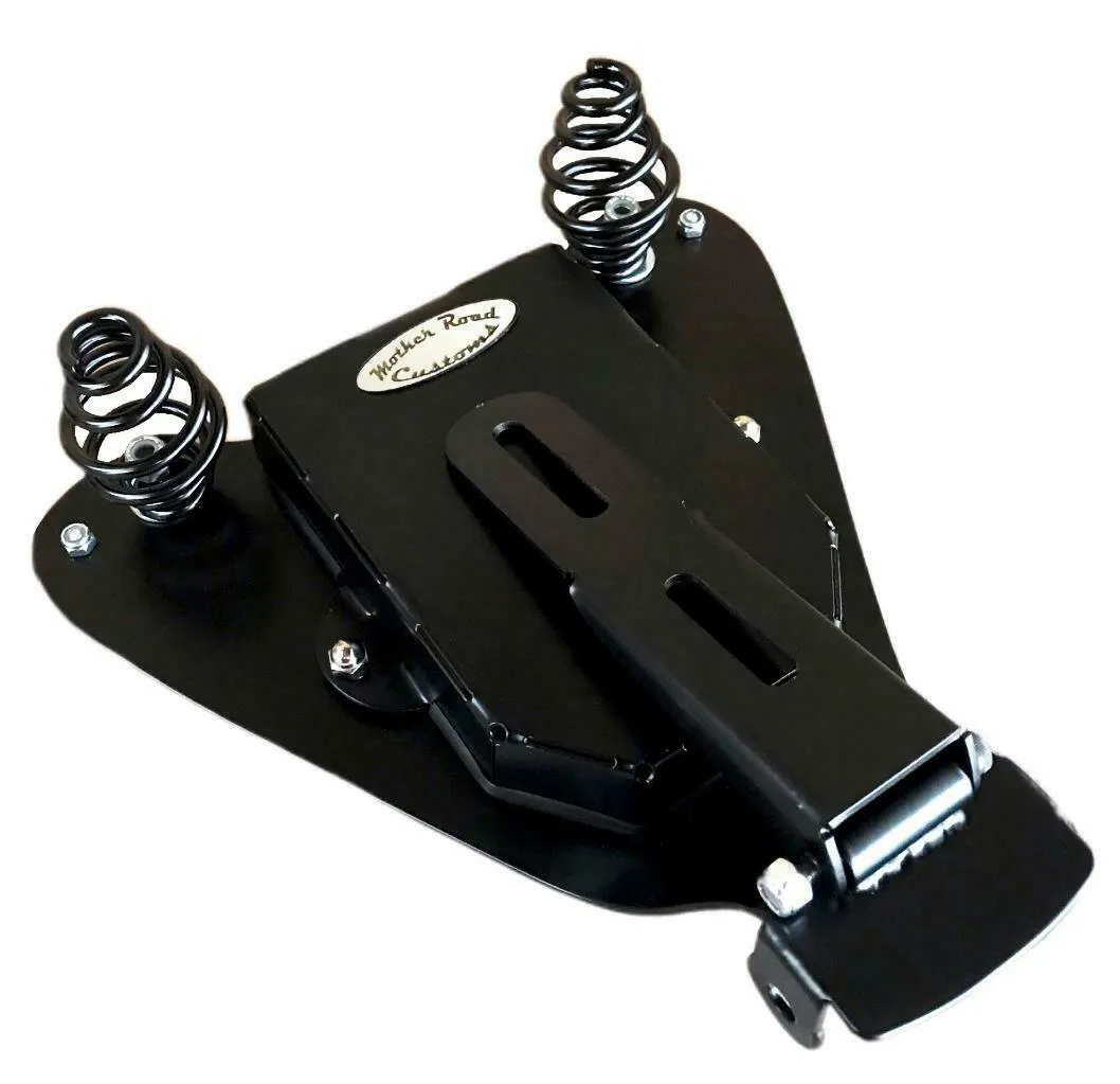 07-09 Sportster Harley Nightster Spring Seat Pad Kit Black & White Alligator bcs