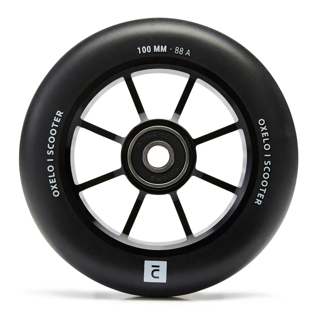 100 mm Freestyle Wheel with Black Alu Rim & PU85A Rubber