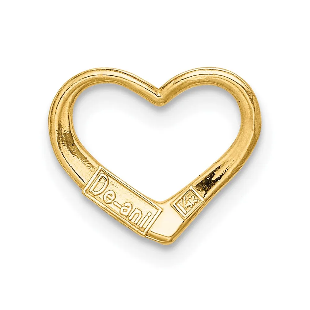 10K Floating Heart Charm