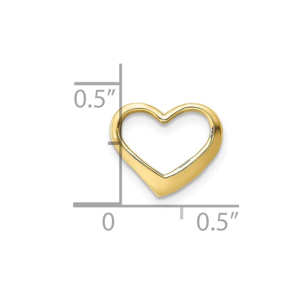 10K Floating Heart Charm