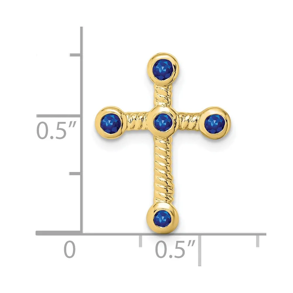 10k Sapphire Cross Chain Slide