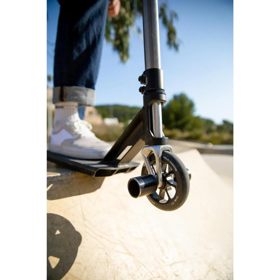 120 mm Alu Core PU Freestyle Scooter Wheel - Black/Sand
