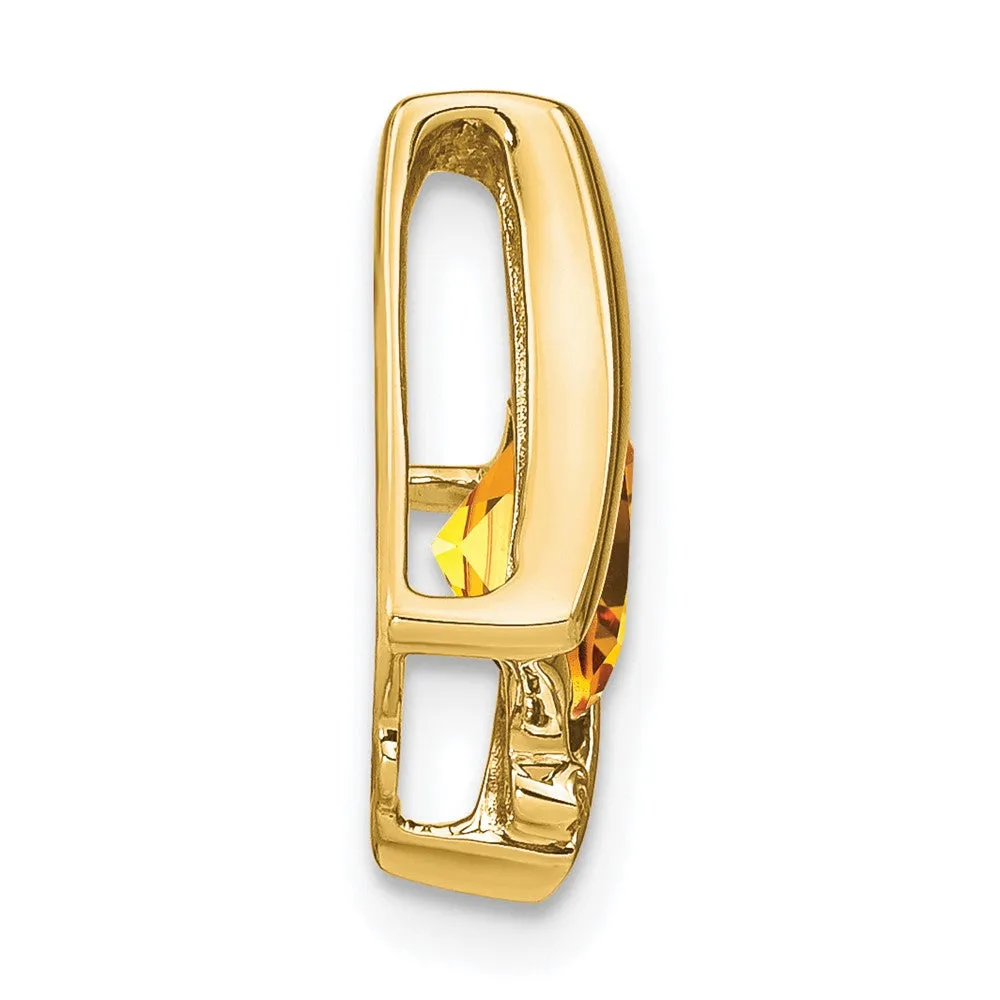 14k Citrine and Diamond Pendant