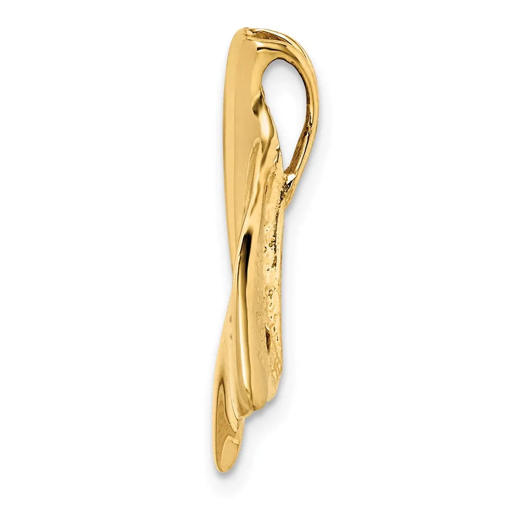 14K Diamond Whale Tail Slide