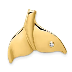 14K Diamond Whale Tail Slide