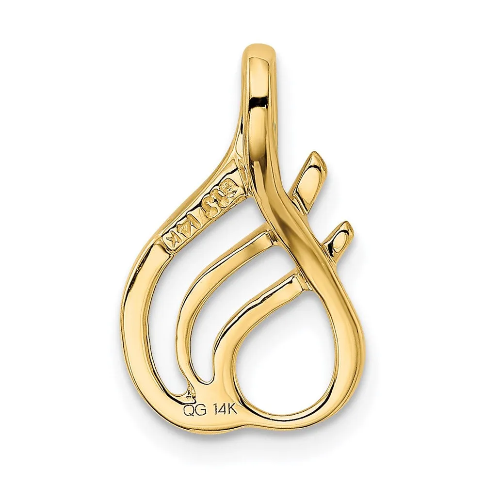 14k Fits up to 2mm Regular, 4mm Fancy Reversible Omega Slide