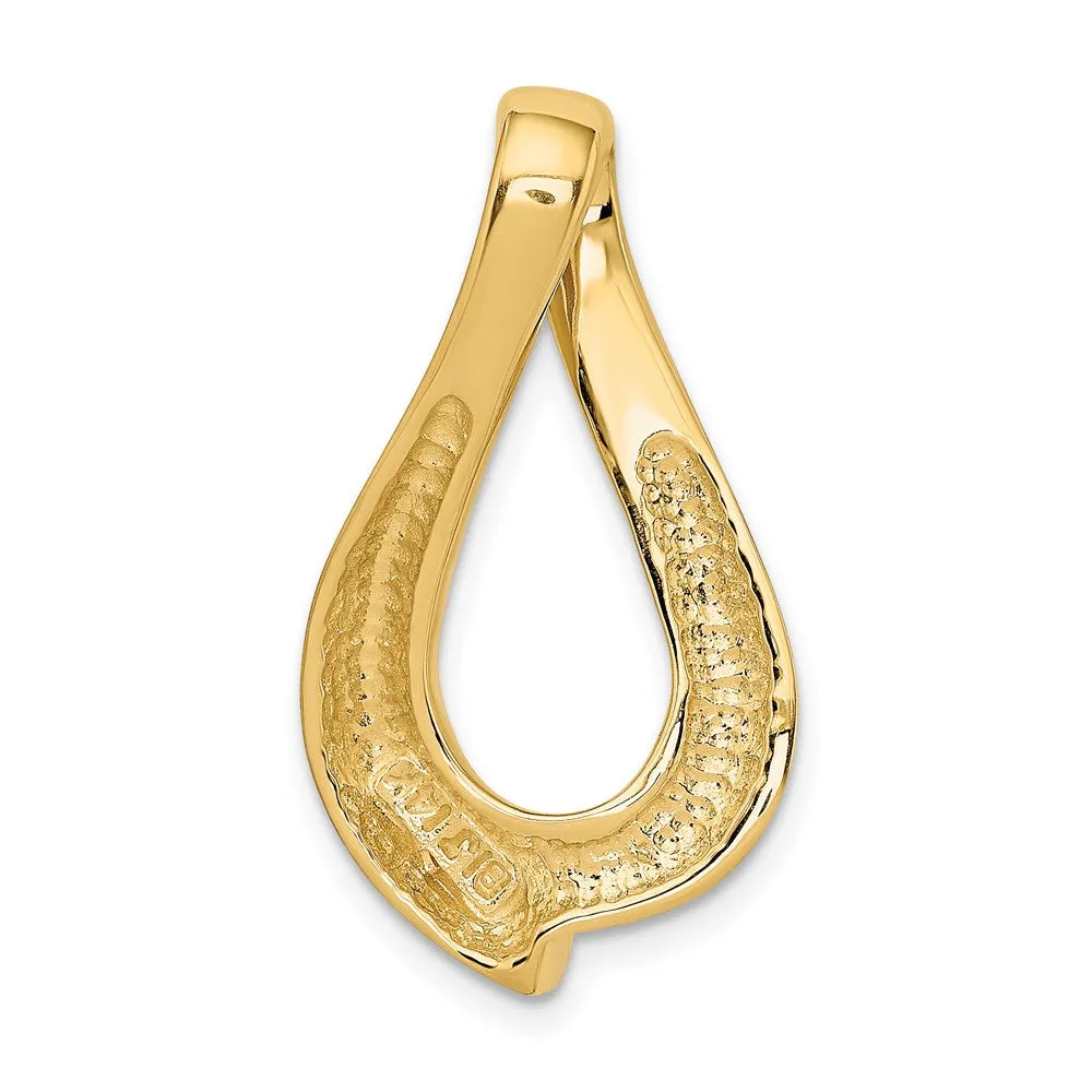 14k Fits up to 8mm Regular, 10mm Fancy Reversible Omega Slide