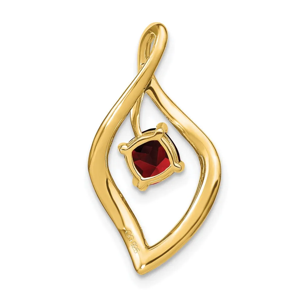 14k Garnet and Diamond Pendant