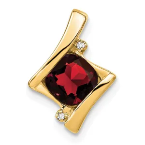 14k Garnet and Diamond Pendant