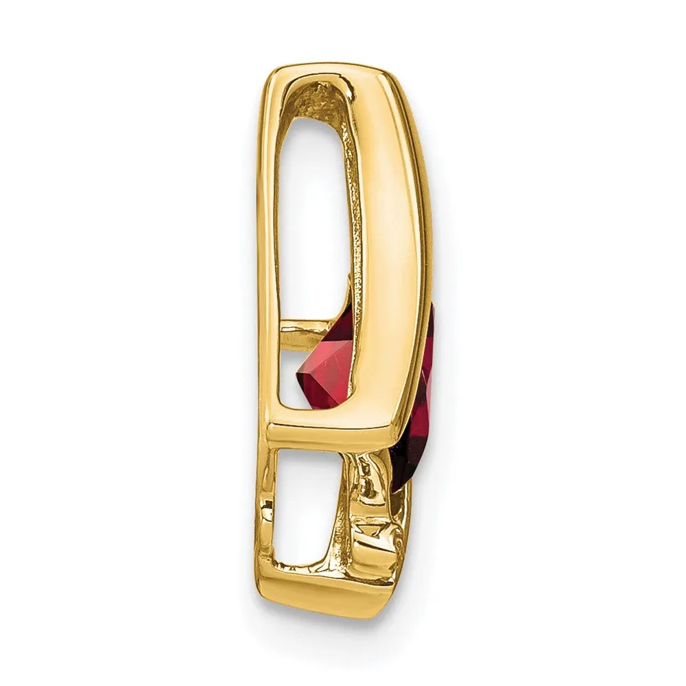 14k Garnet and Diamond Pendant
