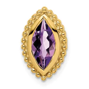 14k Marquise Amethyst Chain Slide