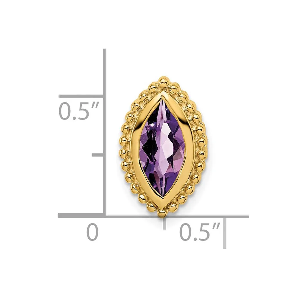 14k Marquise Amethyst Chain Slide