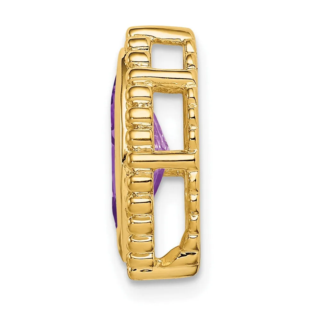 14k Marquise Amethyst Chain Slide