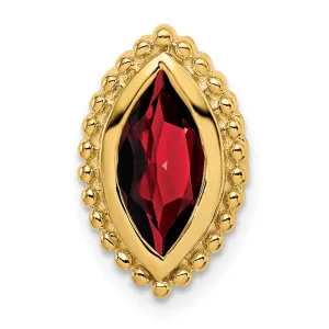 14k Marquise Garnet Chain Slide