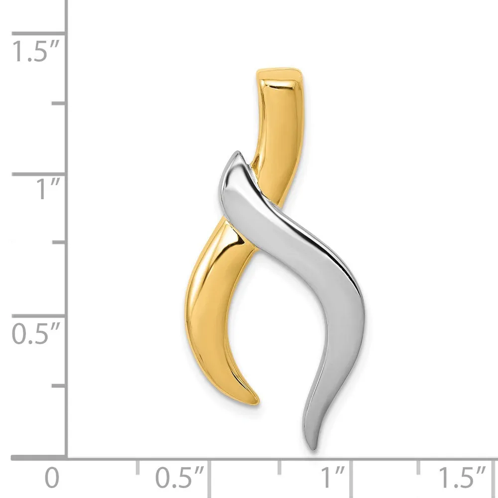 14k Two-Tone Fancy Omega Slide