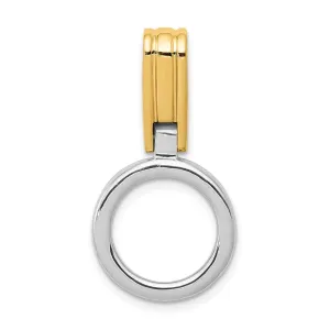 14k Two-tone Fits up to 3mm, 6mm Reversible Omega Slide