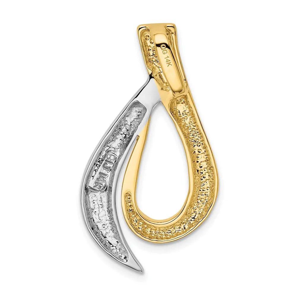 14k Two-tone Fits up to 6mm Omega, 8mm Reversible, Omega Slide