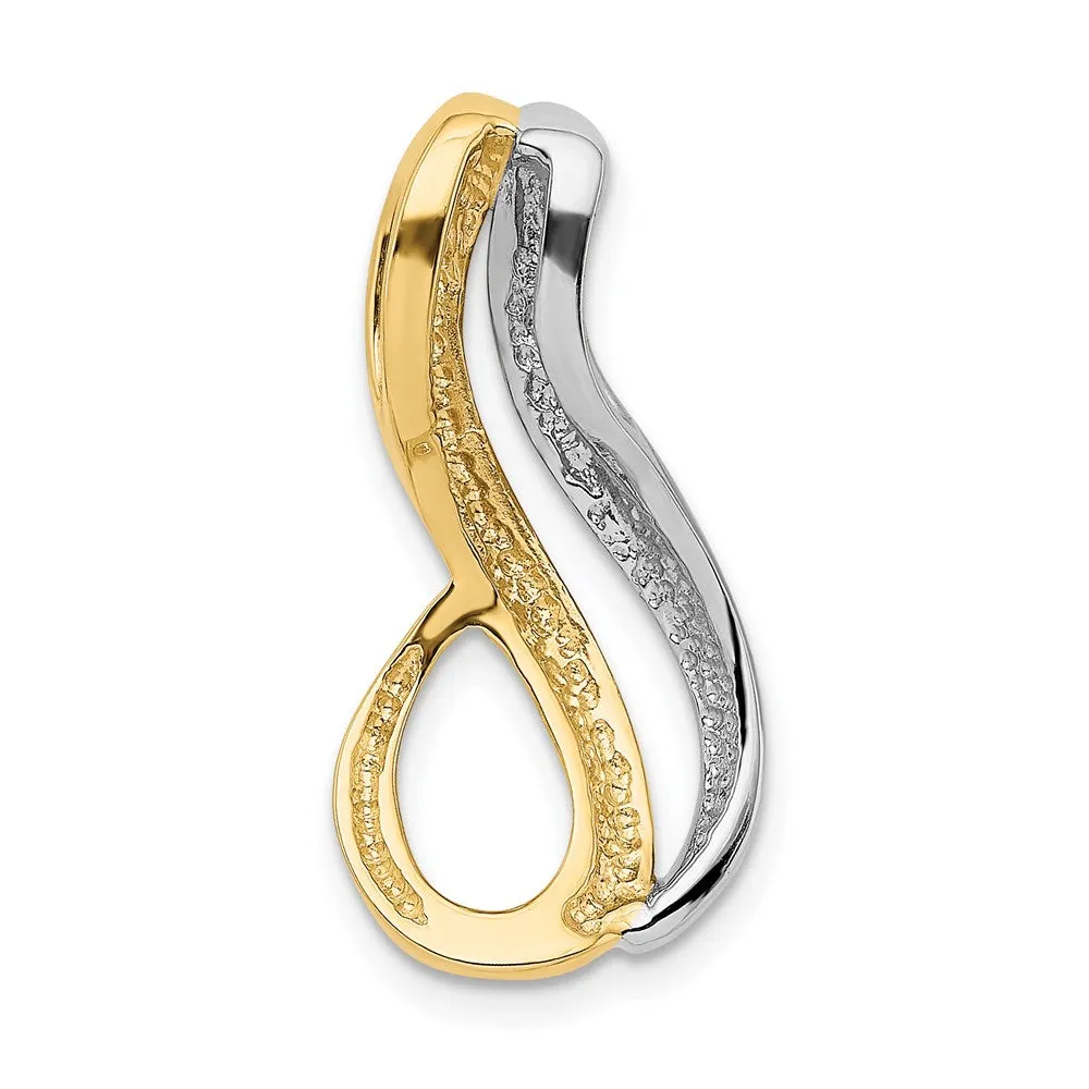 14k Two-Tone Fits up to 6mm Reg/Fancy/Reversible Omega Slide