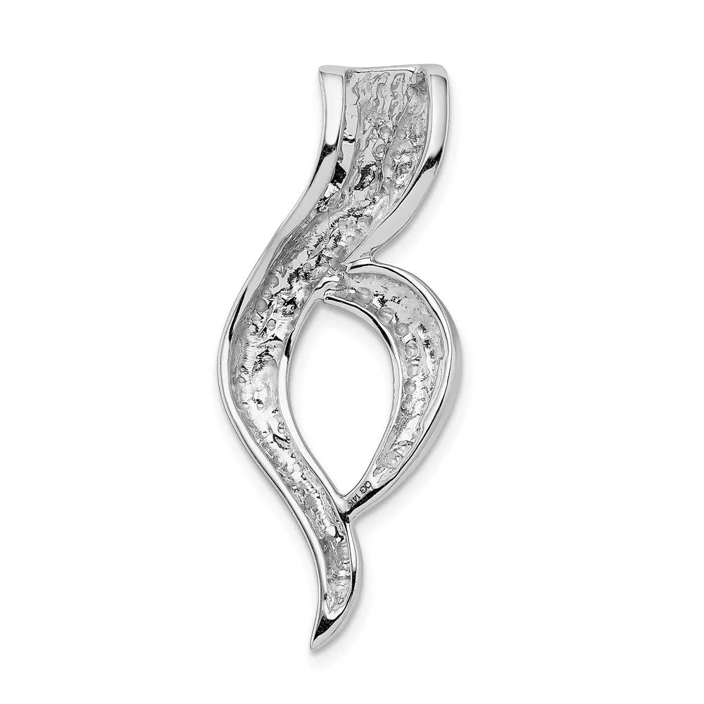 14k White Gold Fancy Omega