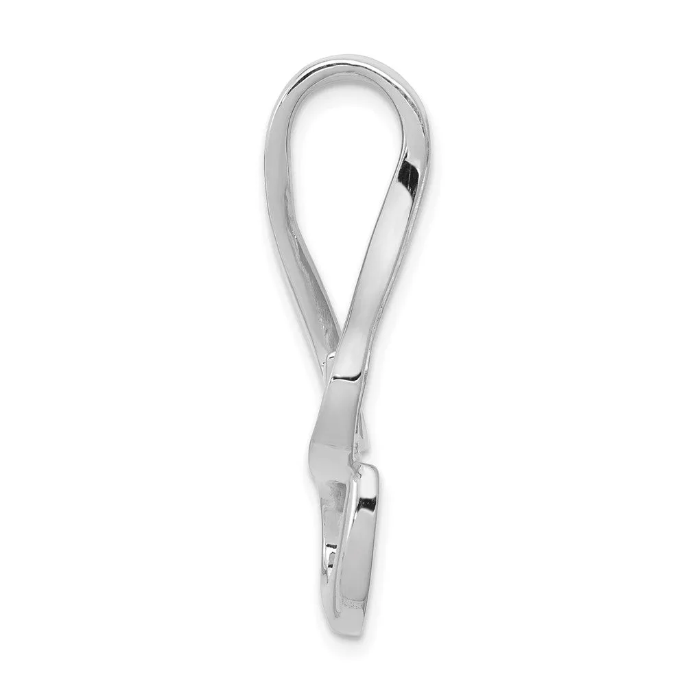 14k White Gold Fits up to 10mm Regular & Fancy/Reversible Omega Slide