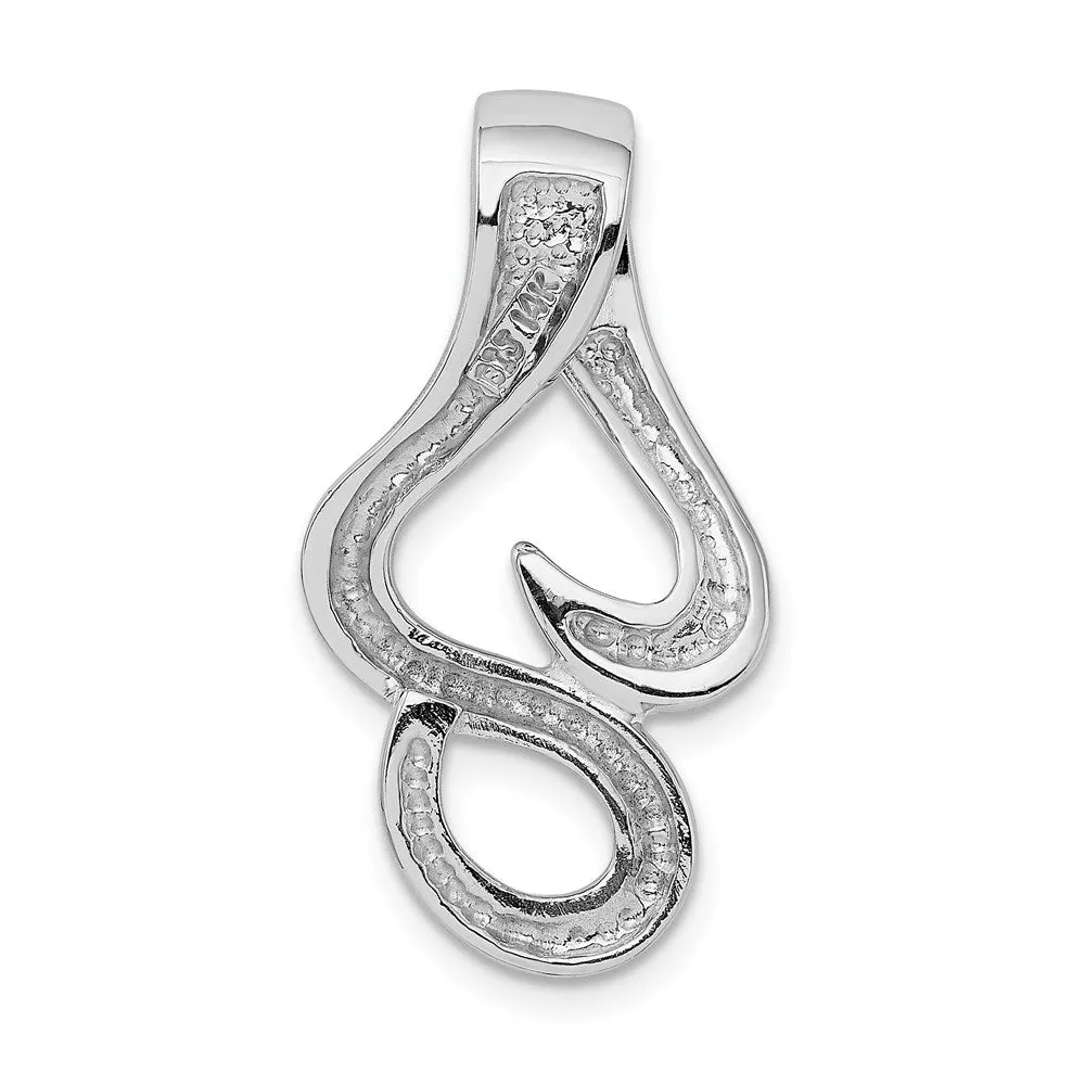 14k White Gold Fits up to 10mm Regular & Fancy/Reversible Omega Slide