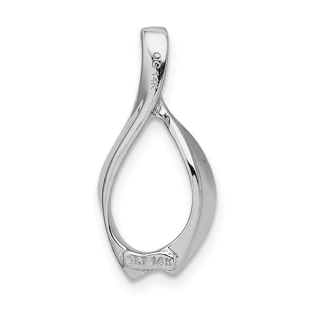 14k White Gold Fits up to 2mm Omega/ 4mm Reversible Omega Slide
