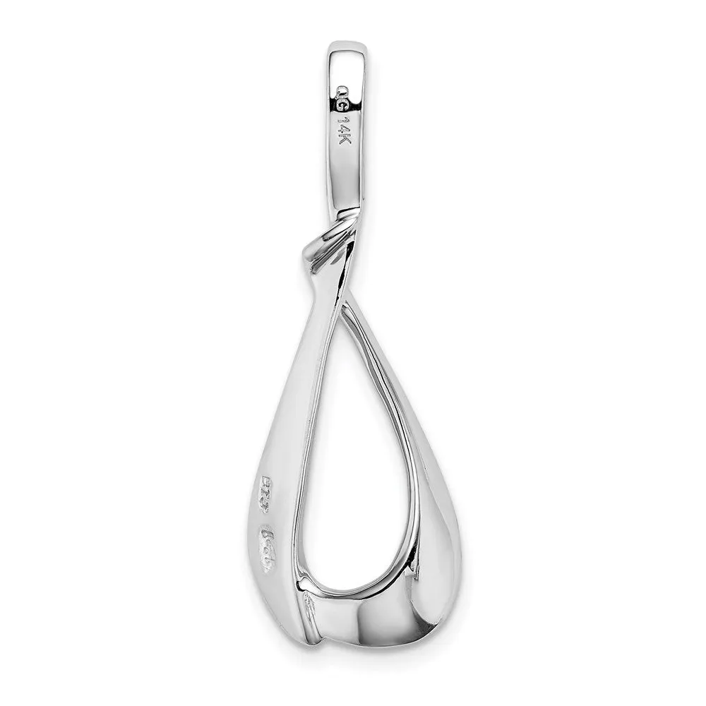 14k White Gold Fits up to 2mm Regular, 6mm Fancyy Omega Slide