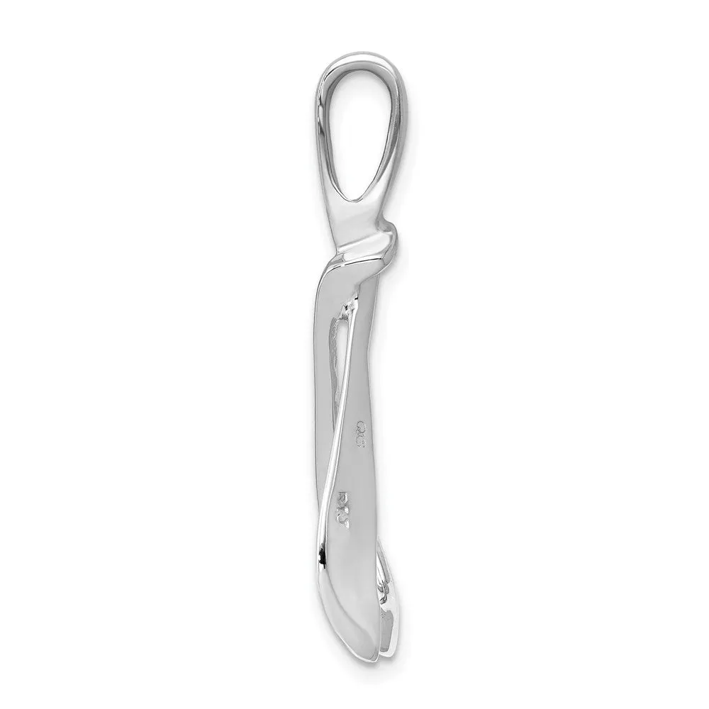 14k White Gold Fits up to 2mm Regular, 6mm Fancyy Omega Slide