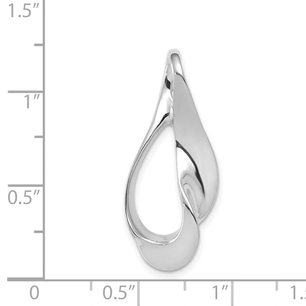 14k White Gold Fits up to 3mm Regular, 6mm Fancy Reversible Omega Slide