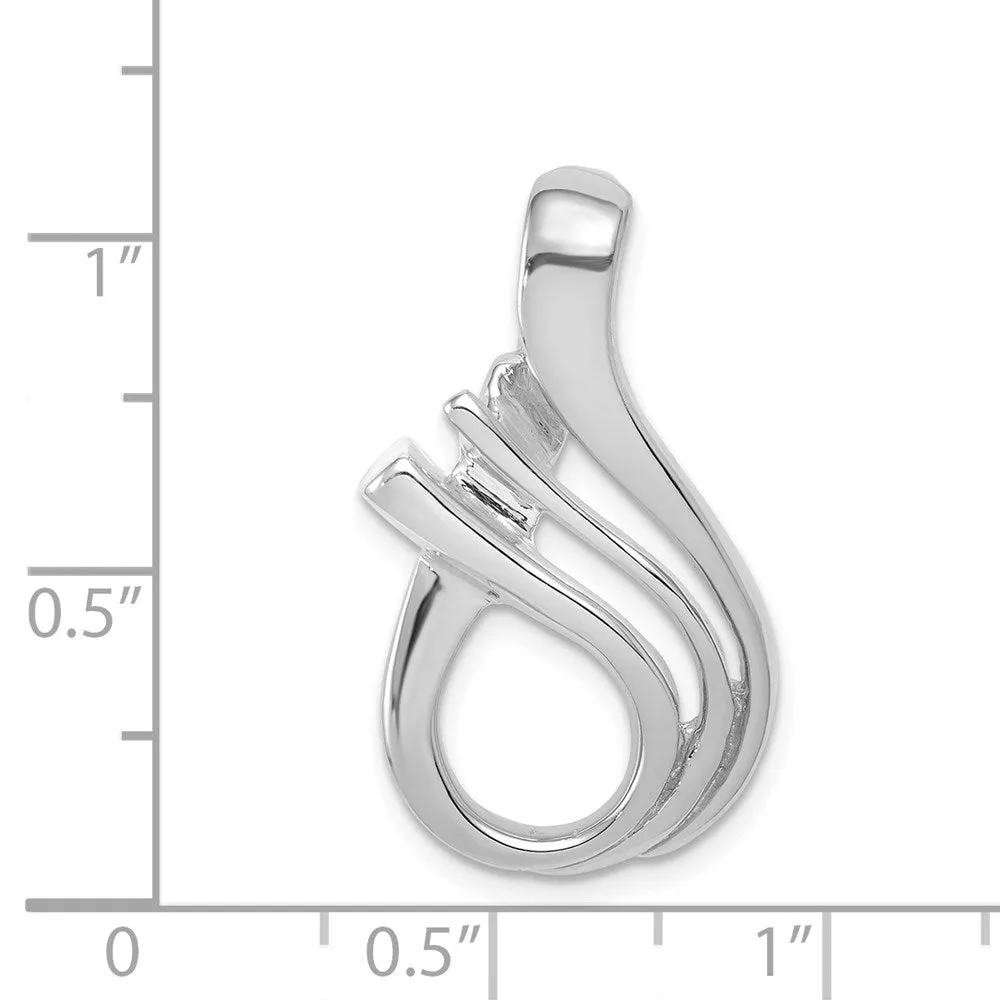 14k White Gold Fits up to 5mm Omega, 6mm Reversible, Omega Slide