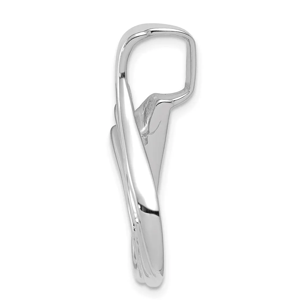 14k White Gold Fits up to 5mm Omega, 6mm Reversible, Omega Slide