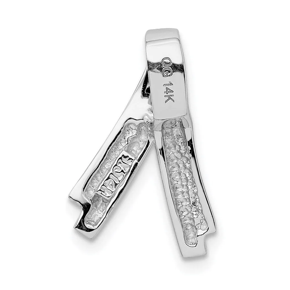14k White Gold Fits up to 6mm Regular & Fancy Reversible Omega Slide
