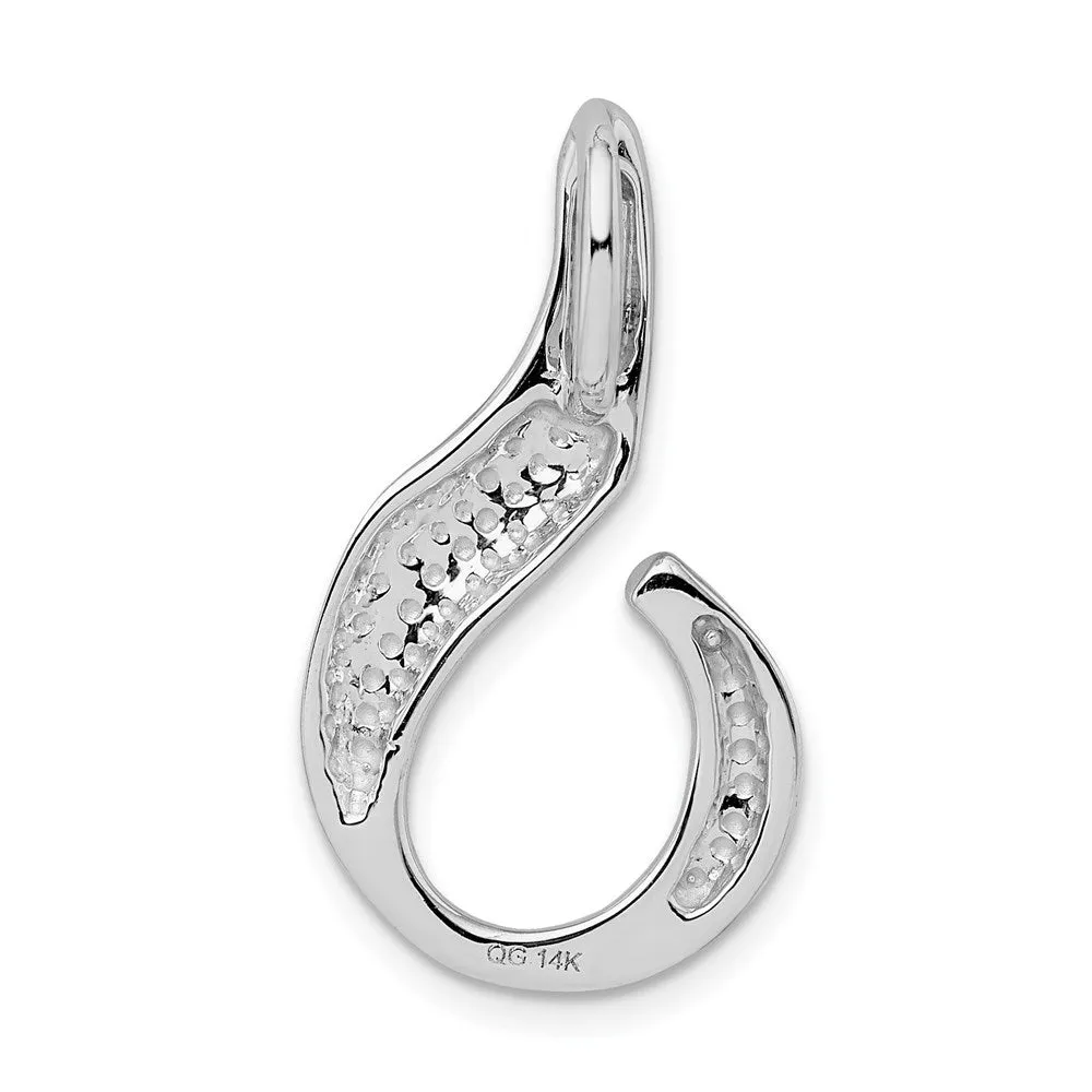 14k White Gold Fits up to 6mm Regular and Fancy Omega Slide