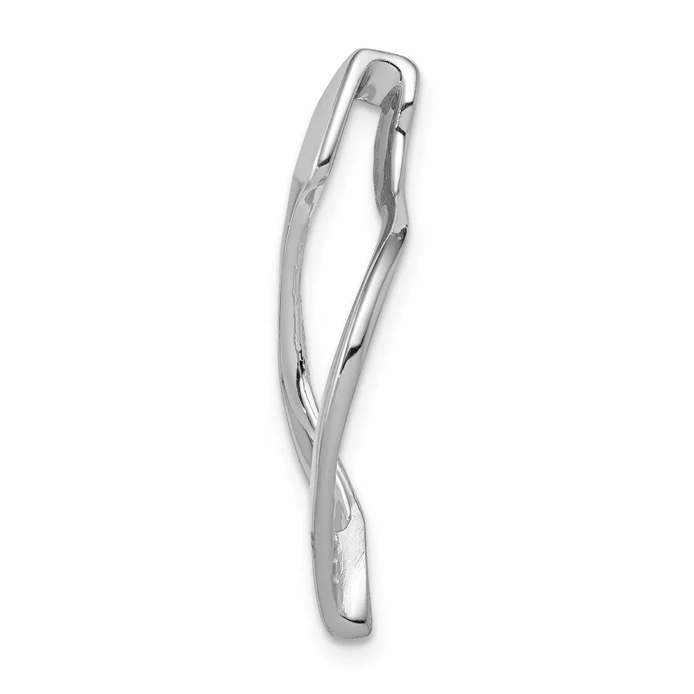 14k White Gold Fits up to 8mm Regular, 10mm Fancy Reversible Omega Slide