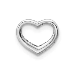 14K White Gold Mini Floating Heart Slide