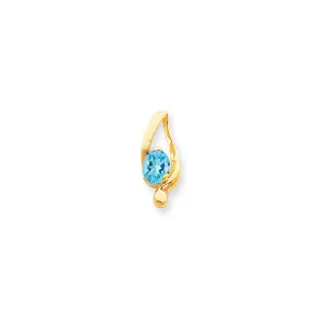 14k Yellow Gold 8x6mm Oval Tanzanite slide