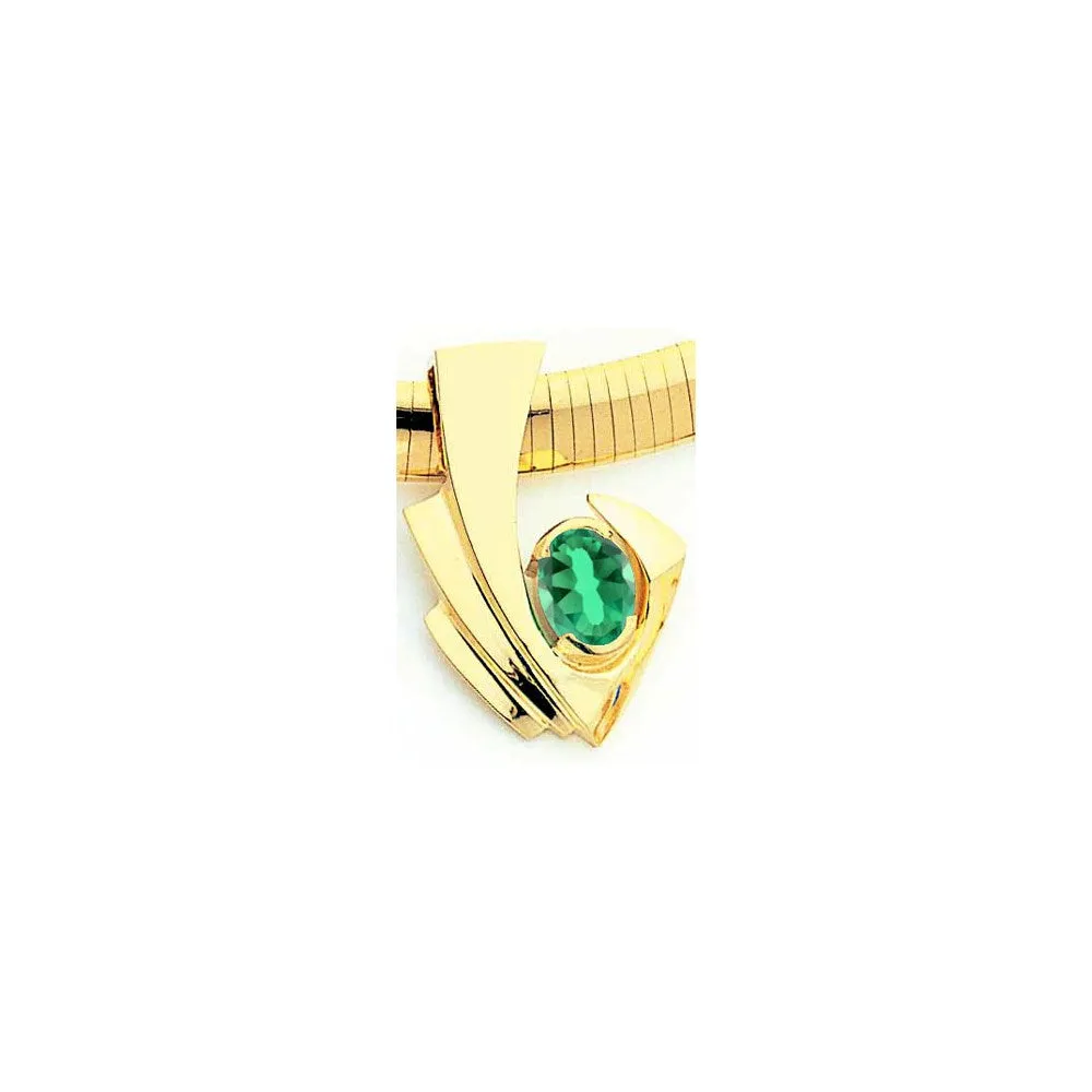 14k Yellow Gold 9x7mm Oval Mount St. Helens slide