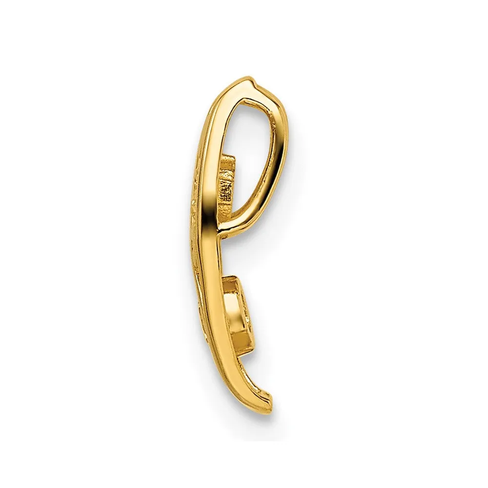 14k Yellow Gold CZ Chain Slide