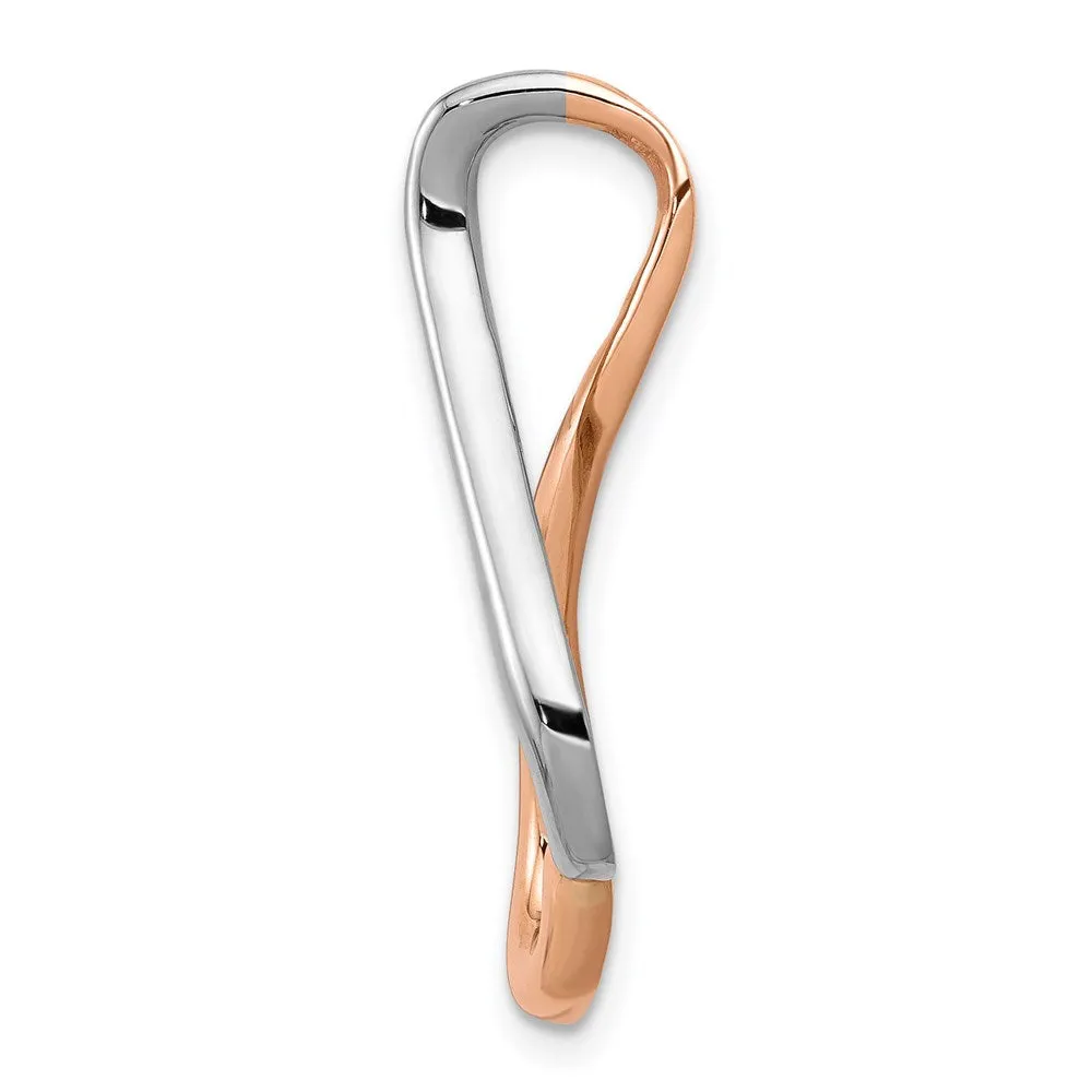14KW and Rose Gold Omega Slide Fits up to 4mm Regular, 6mm Fancy