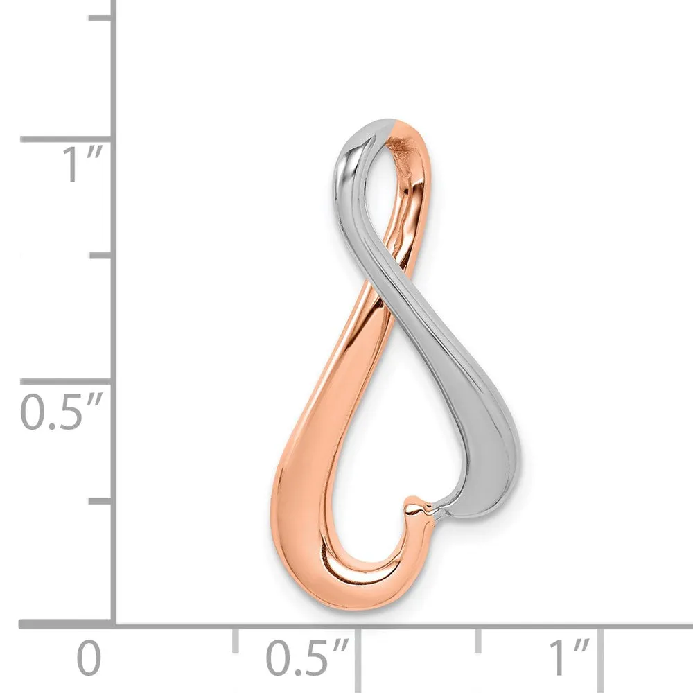 14KW and Rose Gold Omega Slide Fits up to 4mm Regular, 6mm Fancy