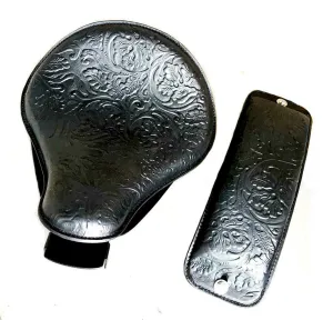 2010-2022 Harley Sportster Seat 12x13" BlkOakLeaf Spring Pad Mounting Kit bc