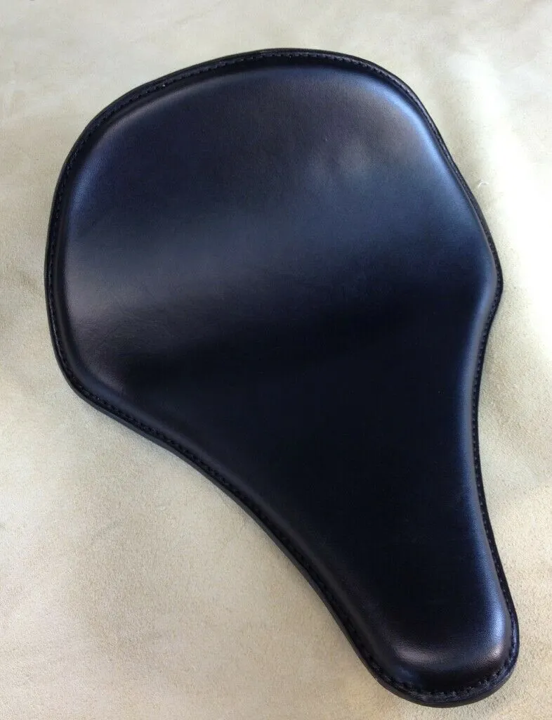 2010-2022 Harley Sportster Seat Black Leather 10x14" Long Nose No Spring Kit