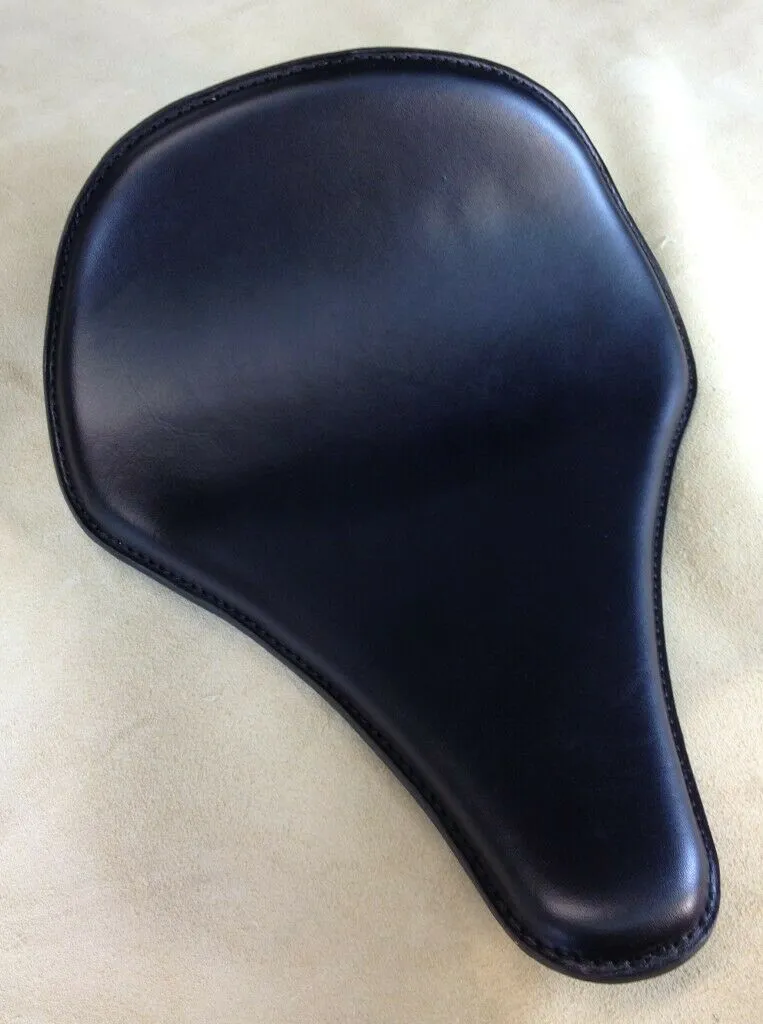 2010-2022 Harley Sportster Seat Black Leather 10x14" Long Nose No Spring Kit