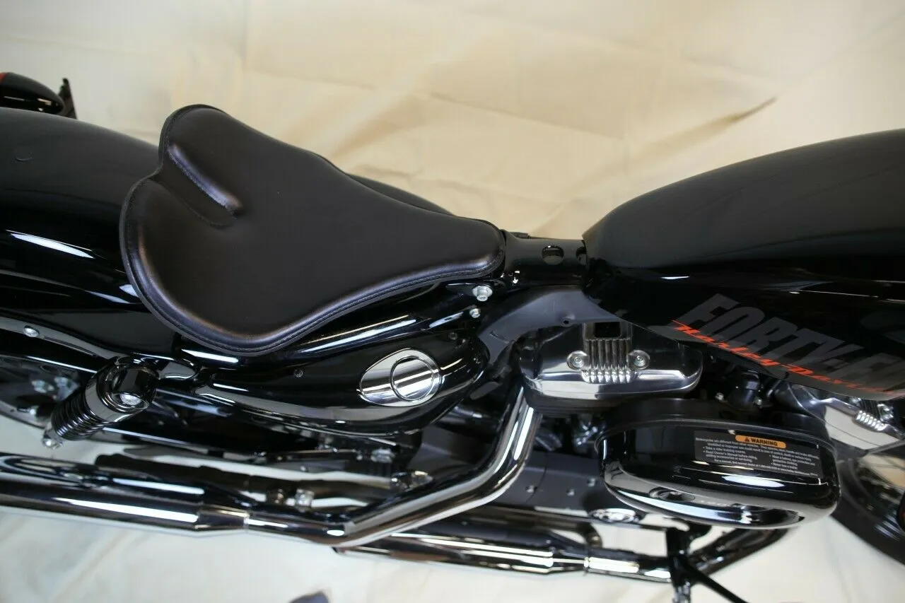 2010-2022 Sportster Harley Seat No Spring Kit Black 201 12x14" Nose Groove