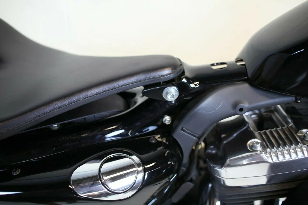 2010-2022 Sportster Harley Seat No Spring Kit Black 201 12x14" Nose Groove