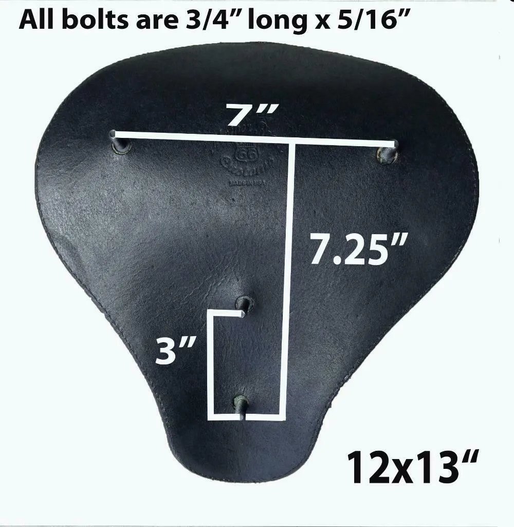 2010-2022 Sportster Harley Spring Seat Black Distress Leather Mount Kit bcs