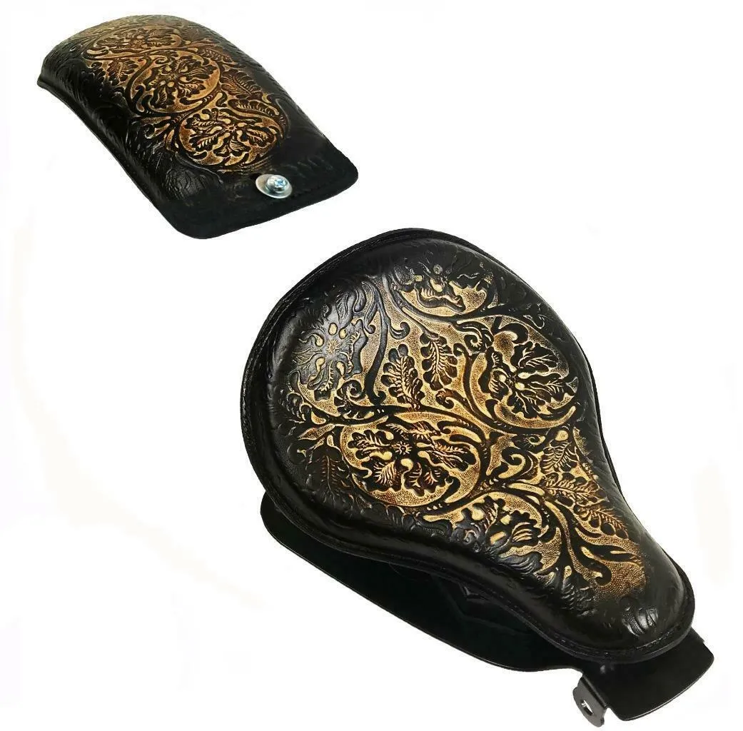2010-2022 Sportster Harley Spring Seat Nat Brn Black Oak Leaf Pad Mounting Kit bc